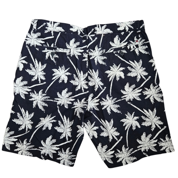 Tommy Hilfiger Palm Tree Navy Blue/White Summer Vacation Shorts Size 35 - Picture 2 of 11